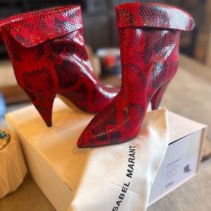 Isabel Marant - Red Snake Lisbo Boots